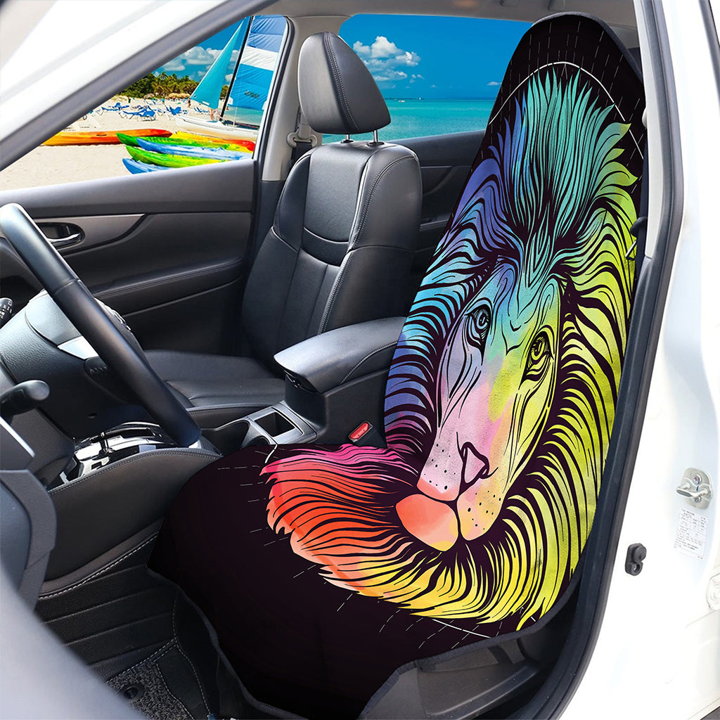 Colorful Leo Sign Print Waterproof Car Seat Cover