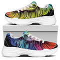 Colorful Leo Sign Print White Chunky Shoes