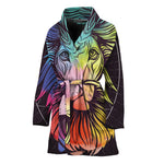 Colorful Leo Sign Print Women's Bathrobe