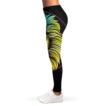 Colorful Leo Sign Print Women's Leggings