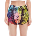 Colorful Leo Sign Print Women's Split Running Shorts