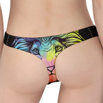 Colorful Leo Sign Print Women's Thong