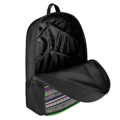 Colorful Leopard Navajo Tribal Print 17 Inch Backpack