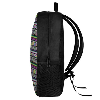 Colorful Leopard Navajo Tribal Print 17 Inch Backpack
