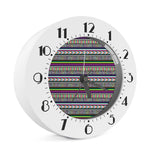 Colorful Leopard Navajo Tribal Print Alarm Clock