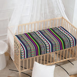 Colorful Leopard Navajo Tribal Print Baby Crib Sheet