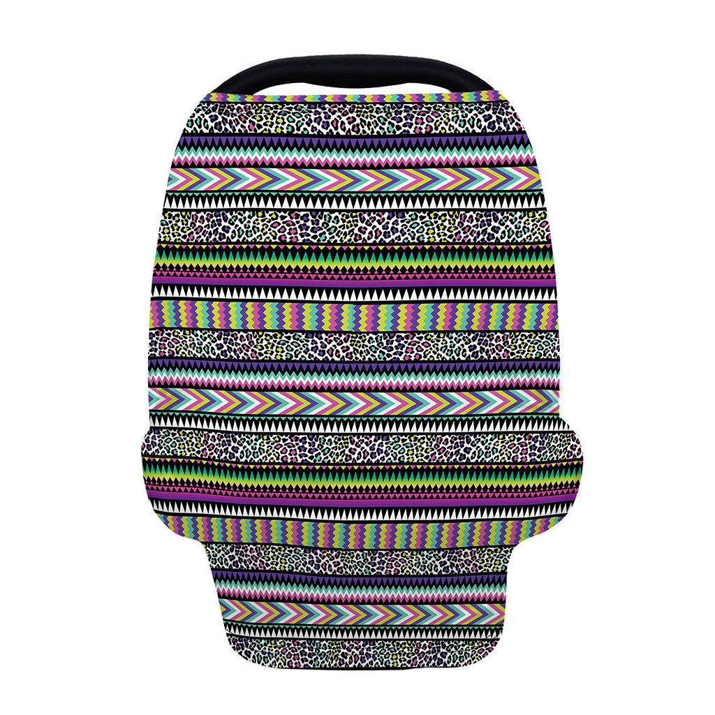 Colorful Leopard Navajo Tribal Print Baby Seat Cover