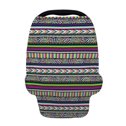 Colorful Leopard Navajo Tribal Print Baby Seat Cover