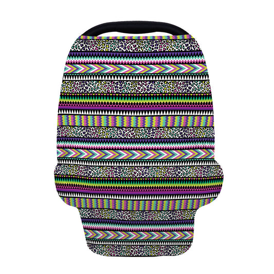 Colorful Leopard Navajo Tribal Print Baby Seat Cover