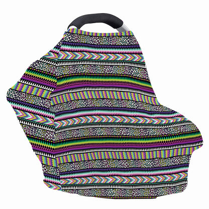 Colorful Leopard Navajo Tribal Print Baby Seat Cover