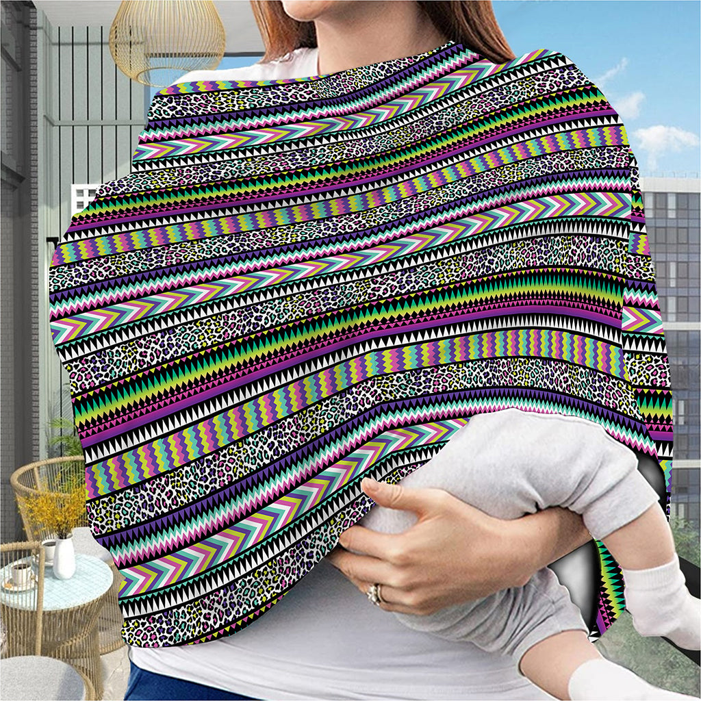 Colorful Leopard Navajo Tribal Print Baby Seat Cover