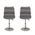 Colorful Leopard Navajo Tribal Print Bar Stool Covers