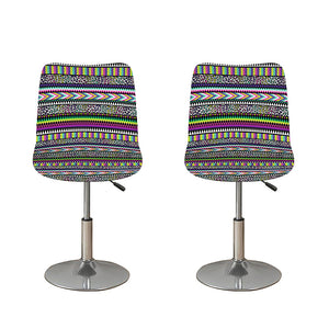 Colorful Leopard Navajo Tribal Print Bar Stool Covers