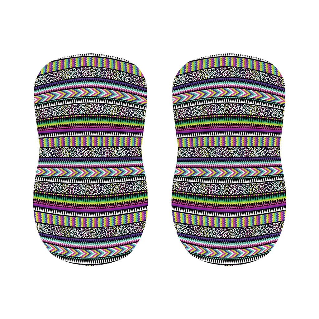Colorful Leopard Navajo Tribal Print Bar Stool Covers