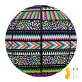 Colorful Leopard Navajo Tribal Print Basketball