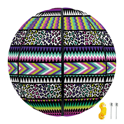 Colorful Leopard Navajo Tribal Print Basketball