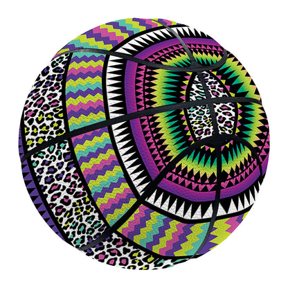 Colorful Leopard Navajo Tribal Print Basketball