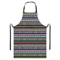 Colorful Leopard Navajo Tribal Print Bib Apron With Pocket