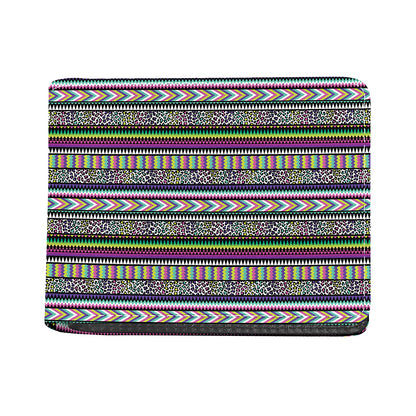 Colorful Leopard Navajo Tribal Print Bifold Wallet