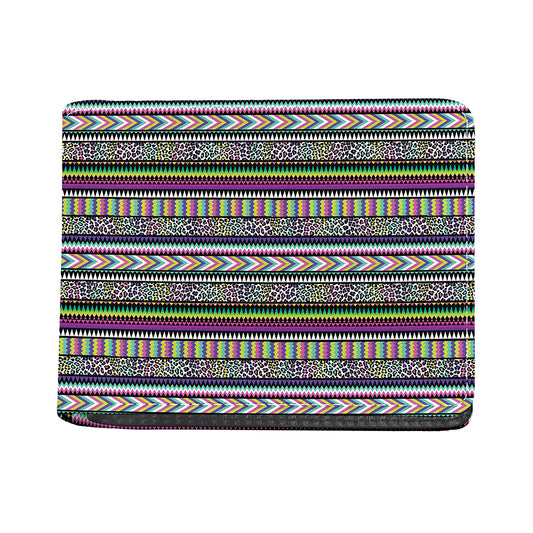 Colorful Leopard Navajo Tribal Print Bifold Wallet