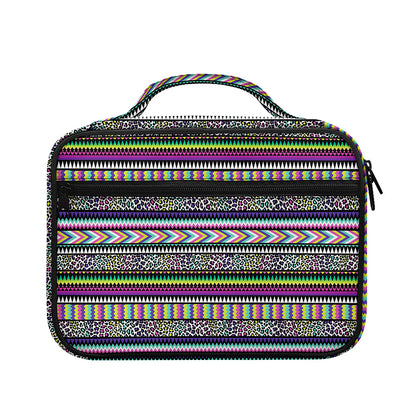 Colorful Leopard Navajo Tribal Print Briefcase Bible Bag