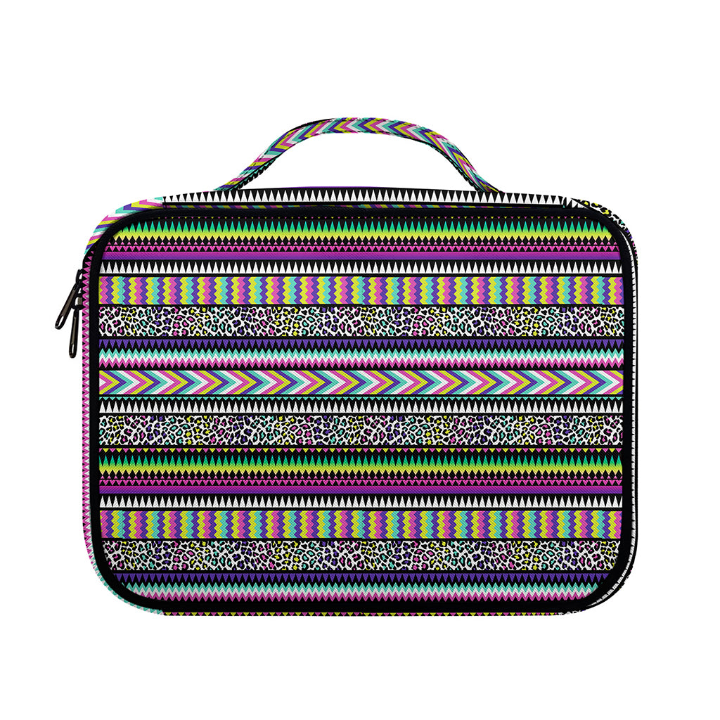 Colorful Leopard Navajo Tribal Print Briefcase Bible Bag