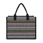 Colorful Leopard Navajo Tribal Print Canvas Tote Bag