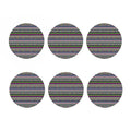 Colorful Leopard Navajo Tribal Print Coaster Set