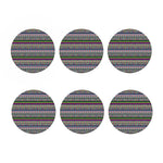 Colorful Leopard Navajo Tribal Print Coaster Set
