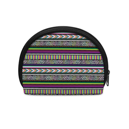 Colorful Leopard Navajo Tribal Print Coin Purse