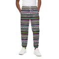 Colorful Leopard Navajo Tribal Print Cotton Sweatpants