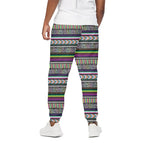 Colorful Leopard Navajo Tribal Print Cotton Pants