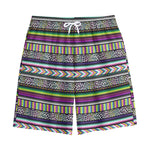 Colorful Leopard Navajo Tribal Print Cotton Shorts