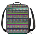 Colorful Leopard Navajo Tribal Print Crossbody Lunch Bag