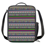 Colorful Leopard Navajo Tribal Print Crossbody Lunch Bag