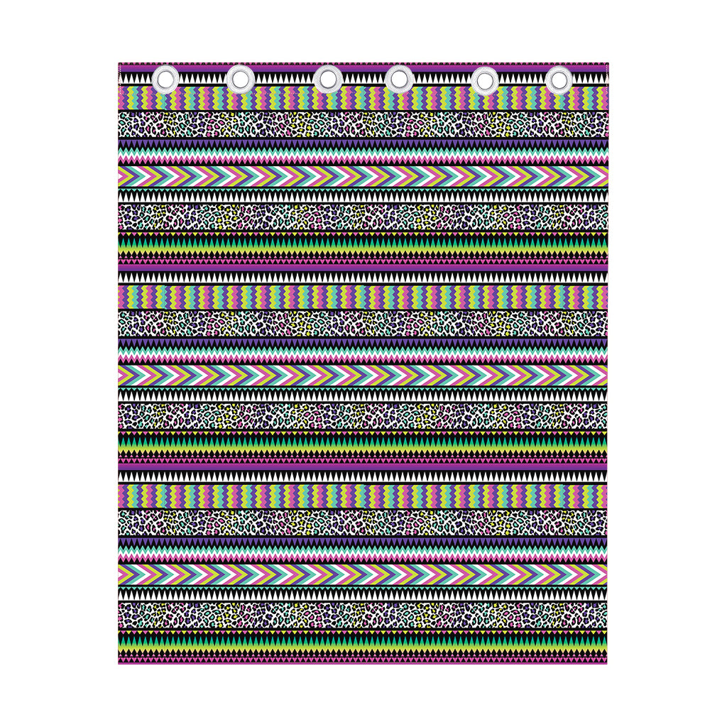 Colorful Leopard Navajo Tribal Print Curtain