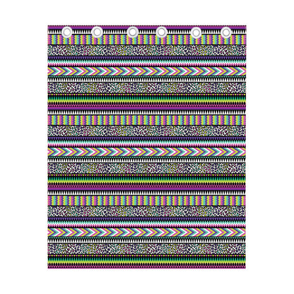 Colorful Leopard Navajo Tribal Print Curtain