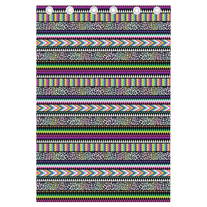 Colorful Leopard Navajo Tribal Print Curtain