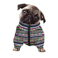 Colorful Leopard Navajo Tribal Print Dog Zip Up Jacket