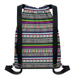 Colorful Leopard Navajo Tribal Print Drawstring Backpack