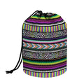 Colorful Leopard Navajo Tribal Print Drawstring Makeup Bag