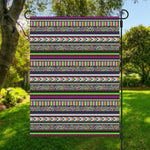Colorful Leopard Navajo Tribal Print Garden Flag