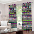 Colorful Leopard Navajo Tribal Print Grommet Curtains