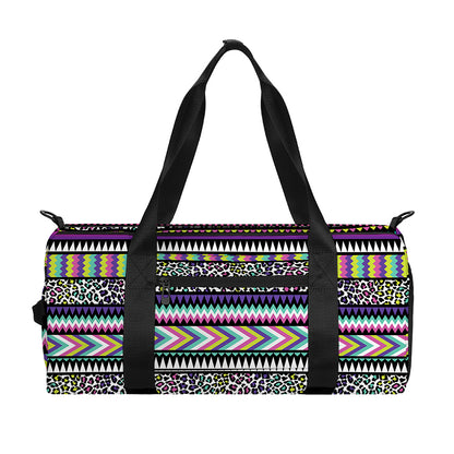 Colorful Leopard Navajo Tribal Print Gym Bag