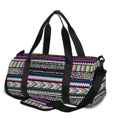 Colorful Leopard Navajo Tribal Print Gym Bag