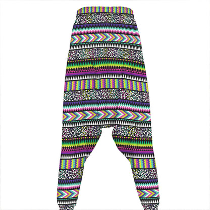 Colorful Leopard Navajo Tribal Print Hammer Pants