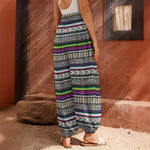 Colorful Leopard Navajo Tribal Print Harem Pants