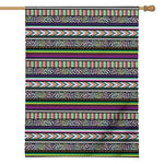Colorful Leopard Navajo Tribal Print House Flag