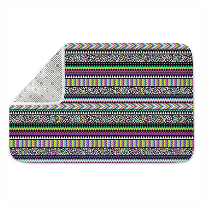 Colorful Leopard Navajo Tribal Print Indoor Door Mat