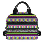 Colorful Leopard Navajo Tribal Print Insulated Lunch Bag